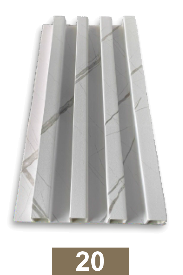 WPC Marble Finish Louver Panel – Design 20 (6&quot; x 9.5 ft)